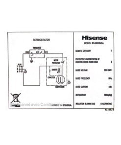 Réfrigérateur mini bar Hisense RS-06DR4 - 46 litres