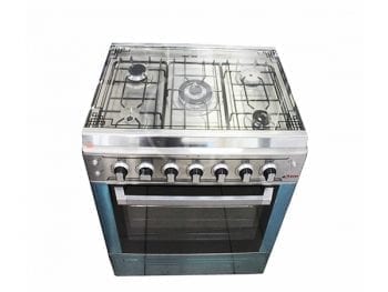 Cuisinière à gaz Astech 80MIS - 5 feux - 80X60 INOX