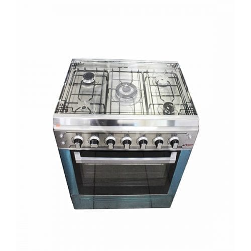 Cuisinière à gaz Astech 80MIS - 5 feux - 80X60 INOX