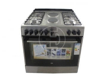 Cuisinière mixte Beko GE12121DX - 6 feux, 112L