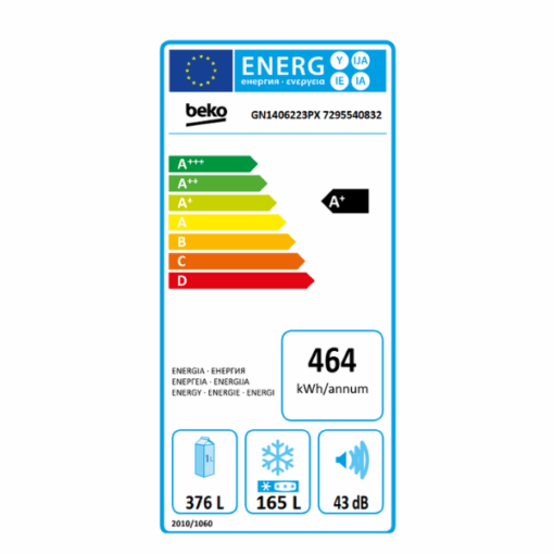 Réfrigérateur américain Beko GN1406223PX - 541L - A+ - NoFrost