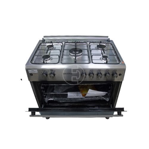 Cuisinière à gaz Tecnolux 90X60 - 5 feux Inox