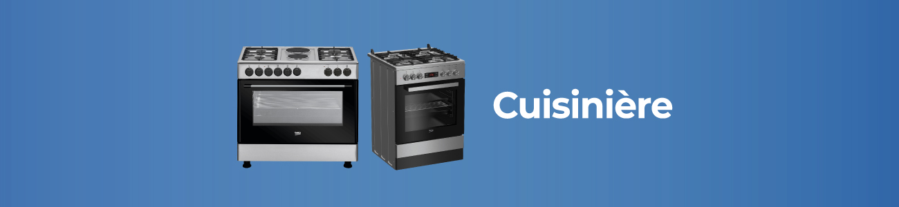 Cuisinière mixte Haier HCR6041 90x60 - 5 feux- (4 Feux à gaz -1 Feux électrique)