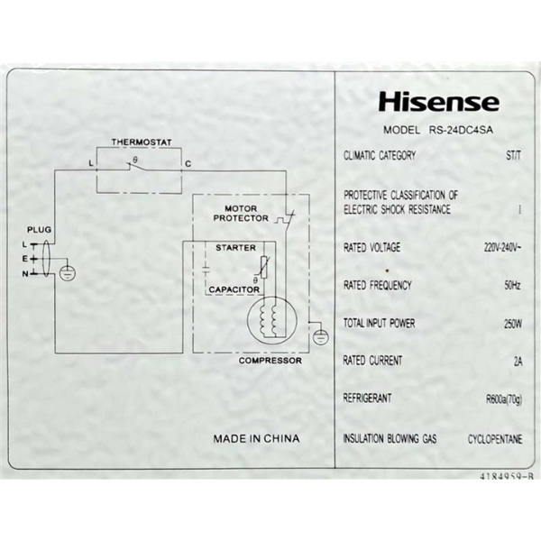Congélateur vertical Hisense RS-24DC4SA - 190 L-De Frost Congélateur vertical Hisense RS-24DC4SA - 190 L-De Frost