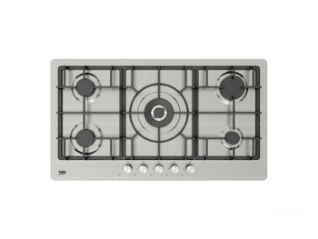 Plaque de cuisson Beko HIMW95226SXEL - 5 feux - Gaz, 90cm