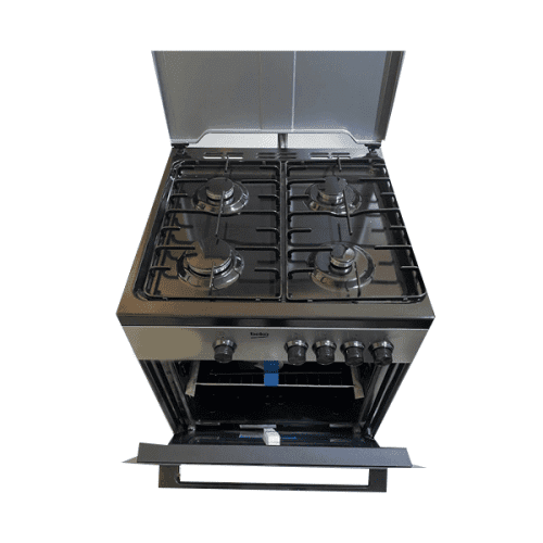 Cuisinière à gaz Beko FSG62000GS - 4 feux - 60 cm