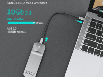 Boîtier SSD Choetech PC-HDE16 USB 3.1 Gen 2 [10 Gbit/S]