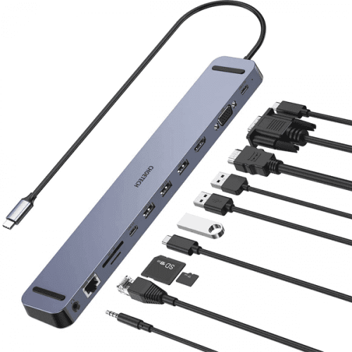 Adaptateur multiport Choetech HUB-M20 - 11 en 1 - USB Type C