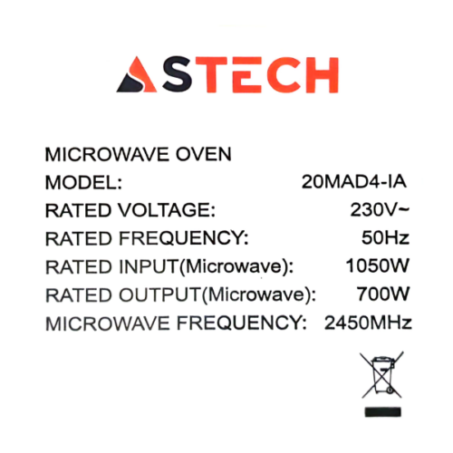 Micro-ondes Astech 20MAD4-IA - 20 L