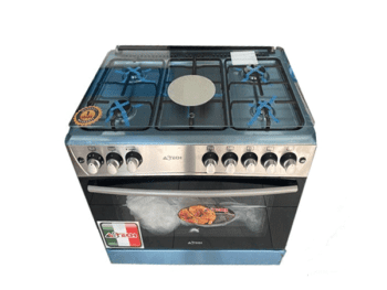 Cuisinière à gaz Astech CK92CRM - 5 feux - Full options
