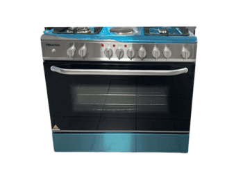 Cuisinière mixte Hisense HFS942GEES - 4 feux + 2 plaques-Four électrique