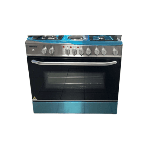 Cuisinière mixte Hisense HFS942GEES - 4 feux + 2 plaques-Four électrique