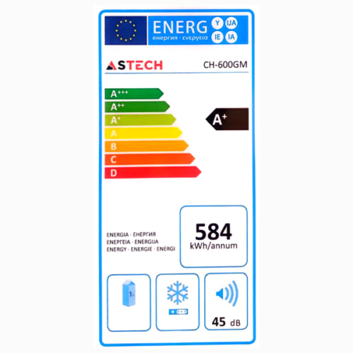 Congélateur horizontal Astech CH600GM - 600L