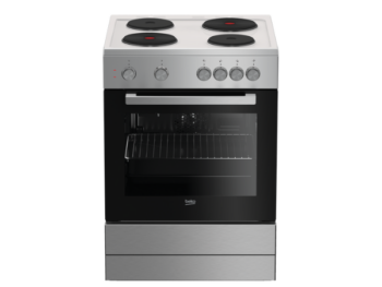 Cuisinière électrique Beko FSE6600GS - 4 feux -Chaleur brassée-Multifonction