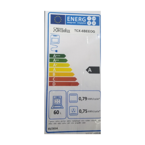 Four encastrable Electrique TECNOLUX-60X60-TCX-6BEEOG INOX-60L