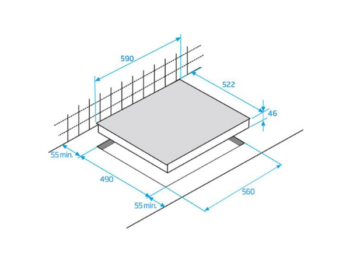 Plaque de cuisson encastrable  Beko HCLW6422S-4 feux