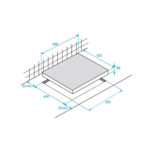 Plaque de cuisson encastrable  Beko HCLW6222S-4 feux