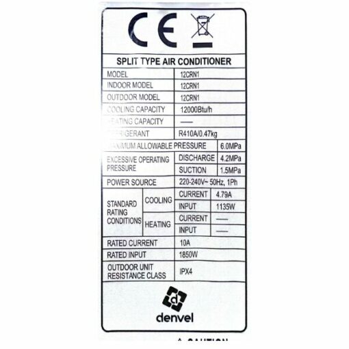 Split DENVEL MSAF-18CRN1 - 18000BTU