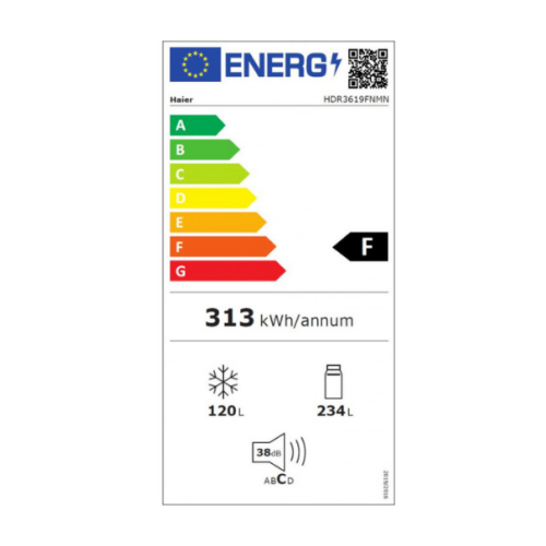 Réfrigérateur combiné HAIER HDR3619FNMN -354 L-NO FROST-3T