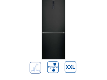 Réfrigérateur combiné HAIER HDR3619FMPB -354 L-NO FROST-BLACK-3T