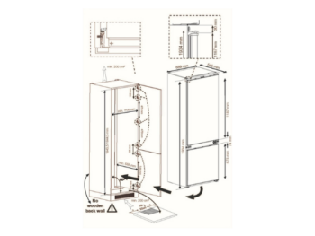 Réfrigérateur combiné encastrable Beko BCNE400E40SN - 370 L - No Frost
