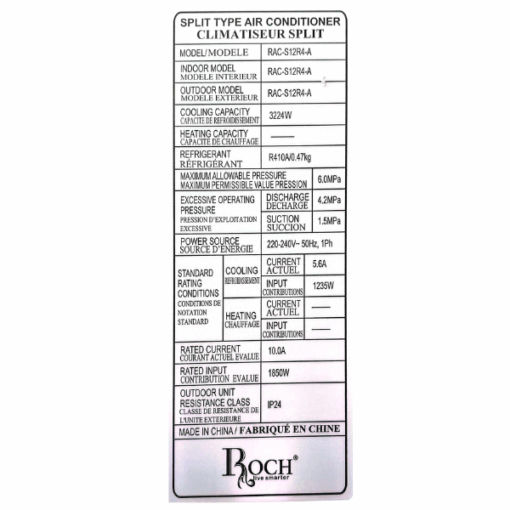 Split Roch - 12000 BTU