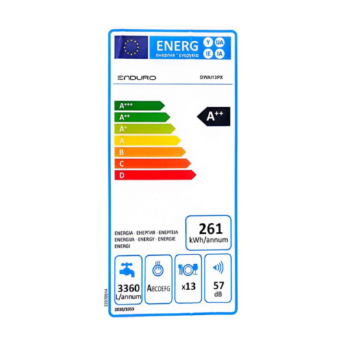 Lave-vaisselle Enduro DWAI13PX - 13 couverts