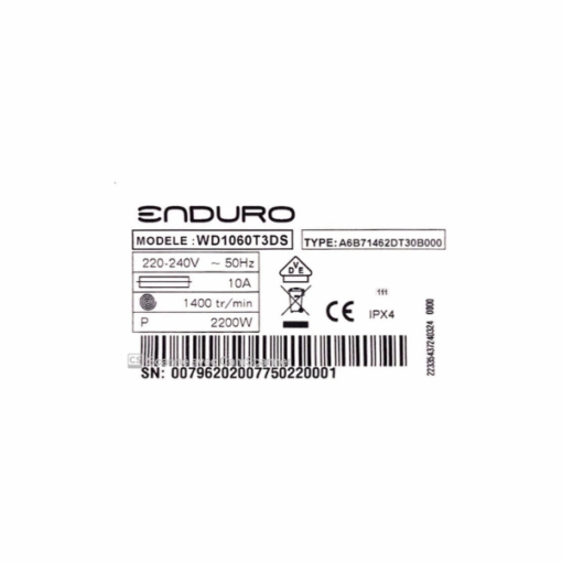 Machine à laver Enduro WD1060T3 - 10kg/6kg  Lavante-séchante A