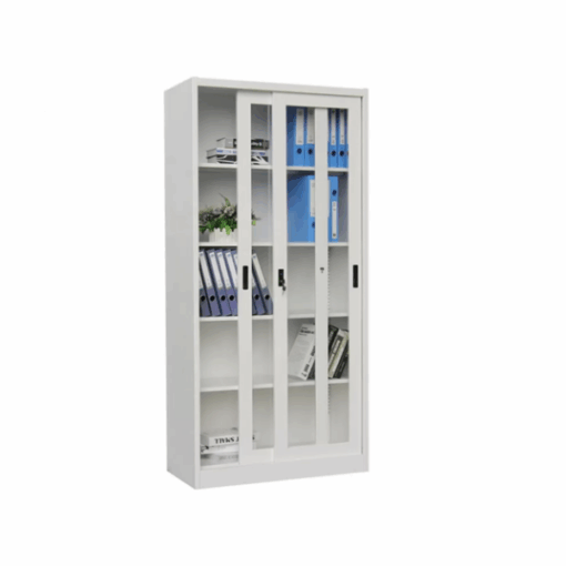 Armoire de rangement métallique avec 2 Portes vitrées - OZ-CAB111