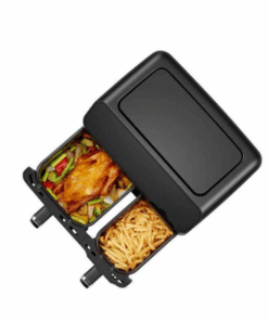 Air fryer - Friteuse à air Hisense H08AFBK2S1 - 4+4L - 2700W - Double panier