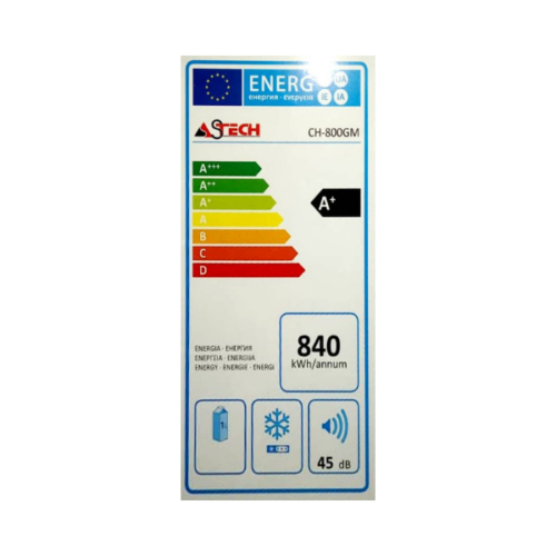 Congélateur horizontal Astech CH800GM - 800L-silver
