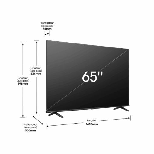 Téléviseur Hisense 65" 65A6N Smart Tv 4K -Vidaa U