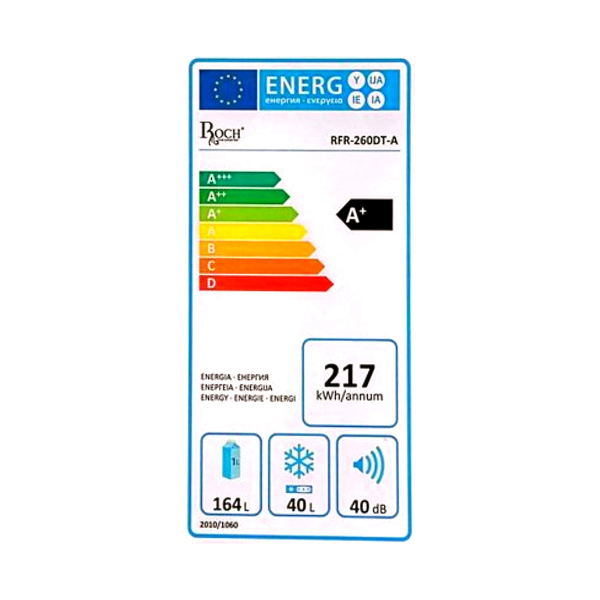 Réfrigérateur Roch RFR-260DT - 204L Réfrigérateur Roch RFR-260DT - 204L