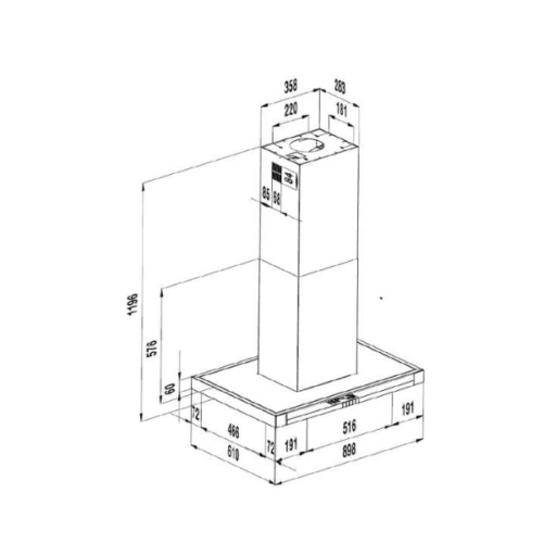 Hotte de cuisine Beko HCI91845BXH-