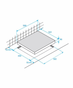 Plaque de cuisson encastrable  Beko HCLW6422S-4 feux