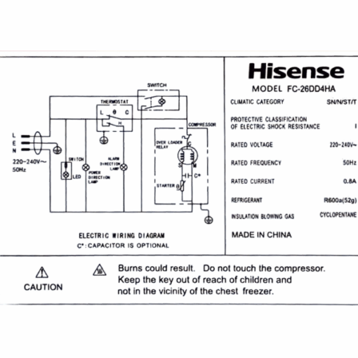 Congélateur horizontal Hisense FC-26DD4HA -  205L