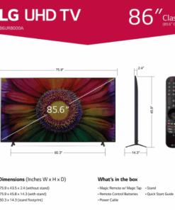 Téléviseur LG 86" 86UR8000AUA- Smart TV - UHD 4K-WebOS 2023