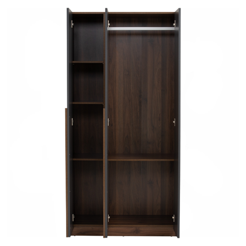Armoire MANDO 3 Portes 170/173- 353011- (6 compartiments + 1 portant vêtement)