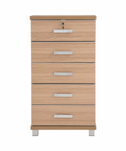 Commode de rangement 5 Tiroirs NAOMI finition Ébène- 351004
