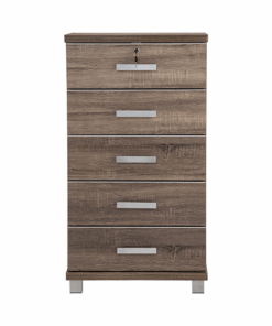 Commode de rangement 5 Tiroirs NAOMI finition Sonoma- 351005