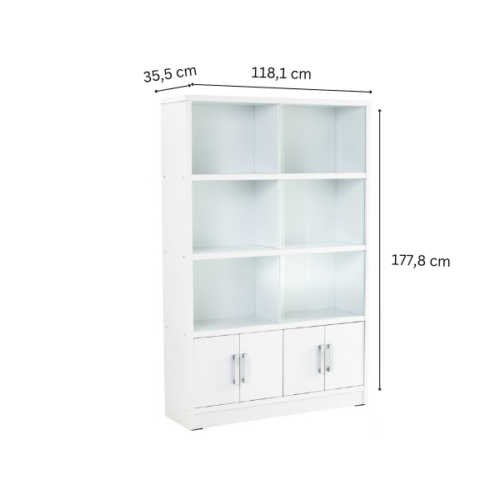 Etagère HAVIR -523031-(8 compartiments/Portes Vitrées)