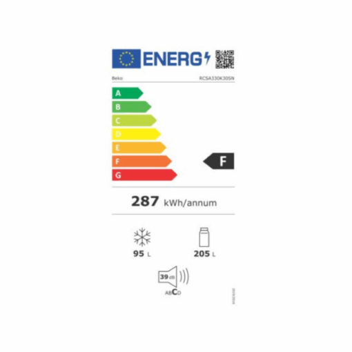 Réfrigérateur combiné Beko RCSA330K30SN - 300 L