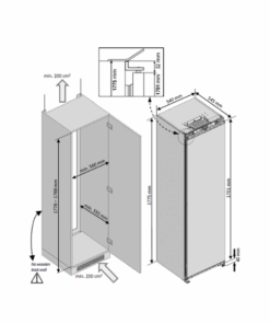 Congélateur encastrable vertical Beko BFNA247E30SN - 220L-7T-No Frost