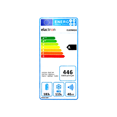 Réfrigérateur Combiné Congélateur Bas Elactron EL69MDX - 298L (A+ - NoFrost - Affichage digital) 2T