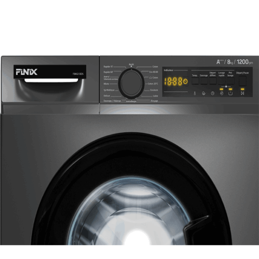 Machine à laver Finix WM12T314 - 12kg (Inverter - Tambour en acier inoxydable - A+++)