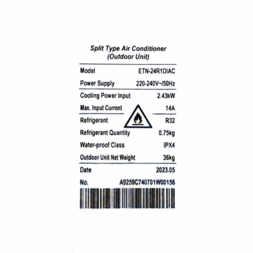 Split  ELACTRON ETN-24R1AC-24000BTU