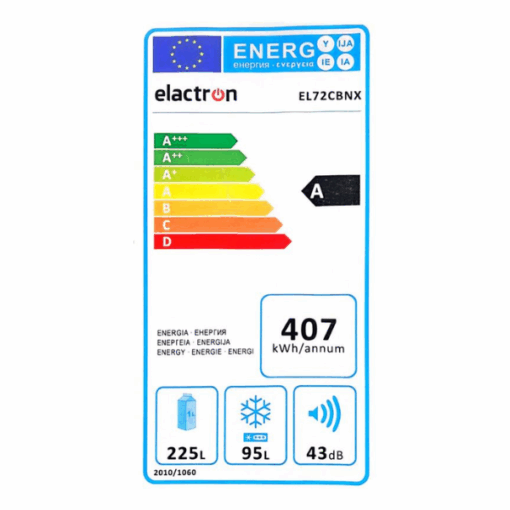 Réfrigérateur Combiné Congélation Bas ELACTRON-EL72CBNX-320L 3T (No frost)