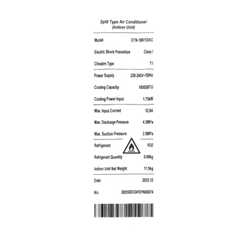 Split  ELACTRON ETN-18R1DIAC-18000BTU (Inverter)
