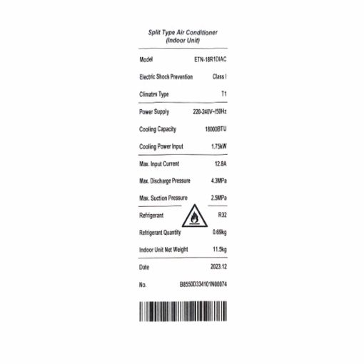 Split  ELACTRON ETN-18R1DIAC-18000BTU (Inverter)