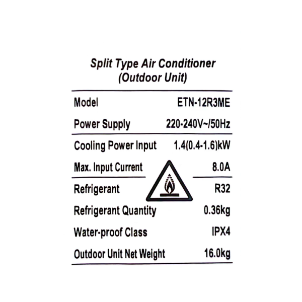 Split ELACTRON ETN-12R3ME-12000BTU (Inverter-R32) Split ELACTRON ETN-12R3ME-12000BTU (Inverter-R32)